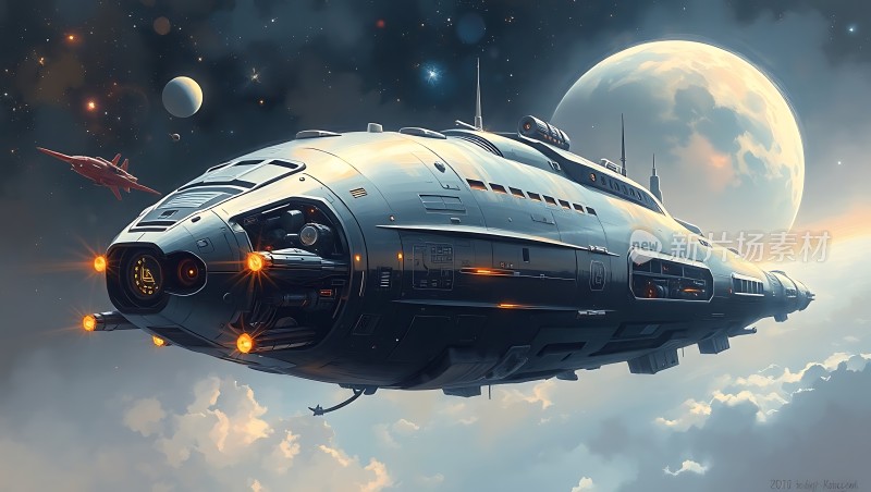星际飞船穿越宇宙
