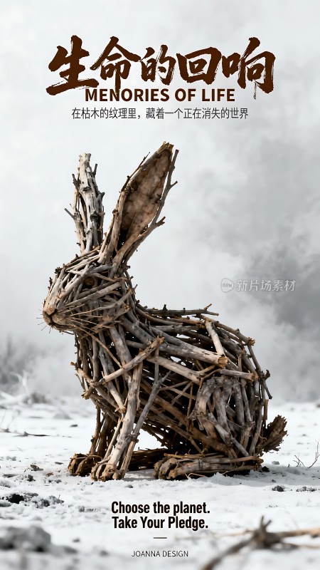 生命的回响枯木纹理中的消逝世界
