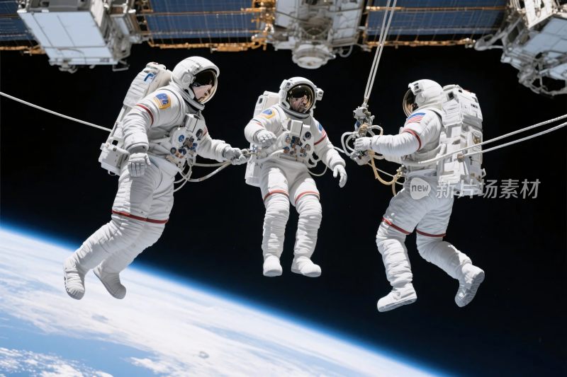 宇航员太空出舱场景