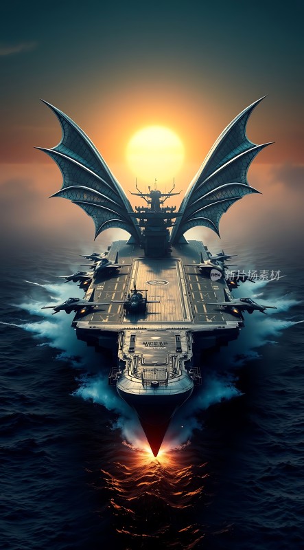 太阳下的龙翼航母