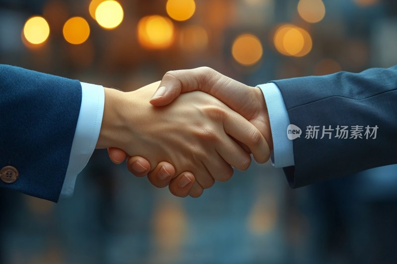 商务人士握手瞬间