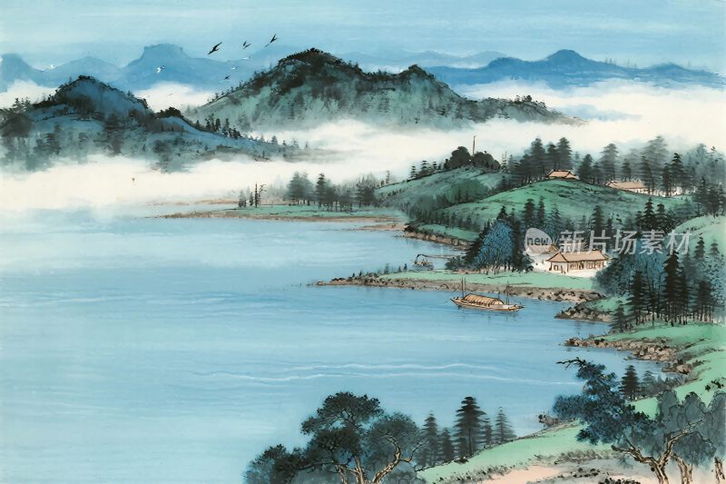 水墨山水风景画