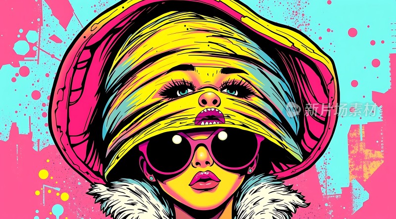 霓虹时尚炫彩街头风格