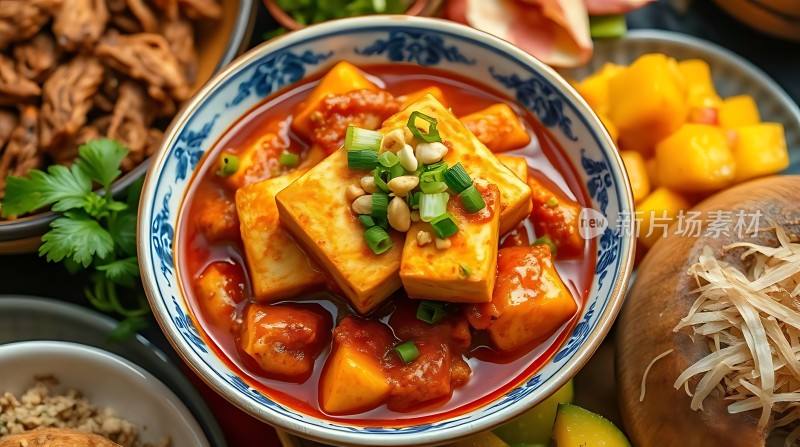 香辣豆腐配松子