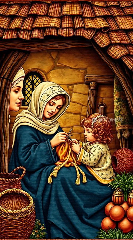 温馨家庭时光母女共度美好时光