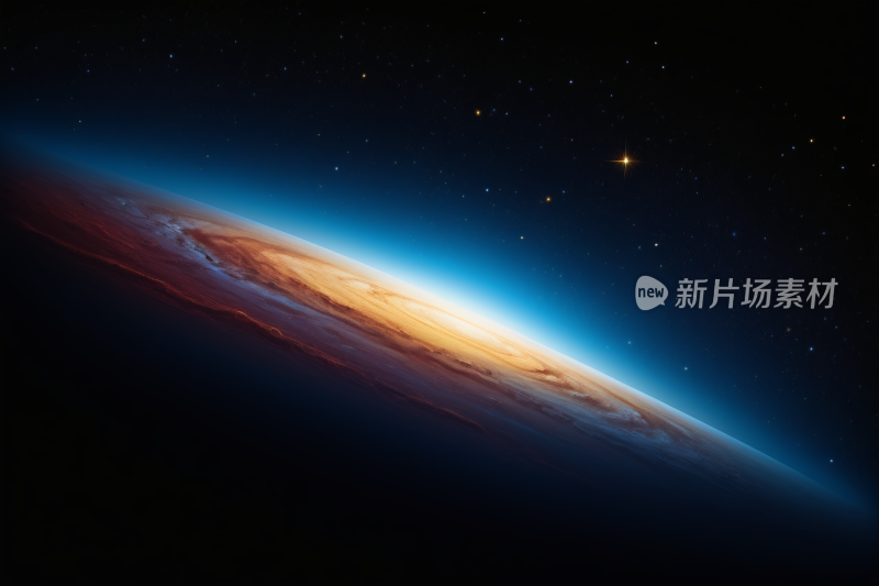 天空中一颗星星特写高清背景图片