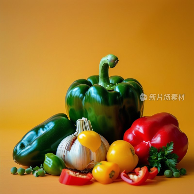 黄色灯笼椒特写