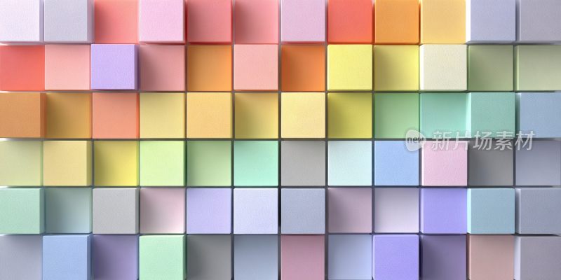 多彩立体方块背景图案