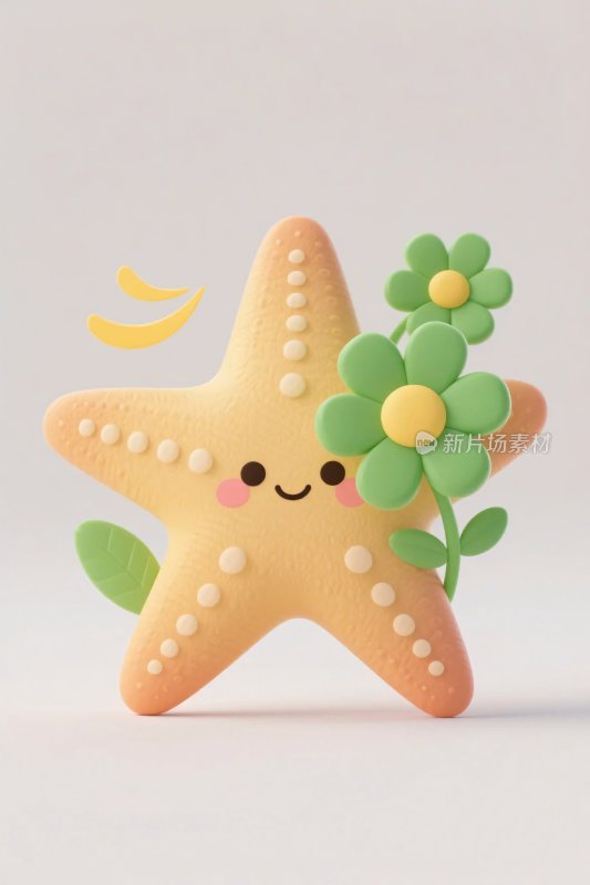 可爱海星卡通插画