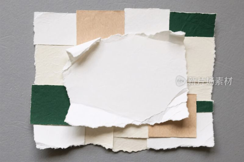 纸张拼贴空白设计
