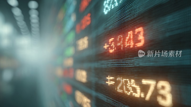 金融股市数据显示画面