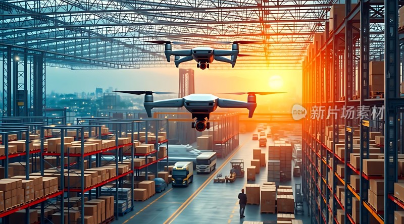 智能物流仓库无人机高效作业