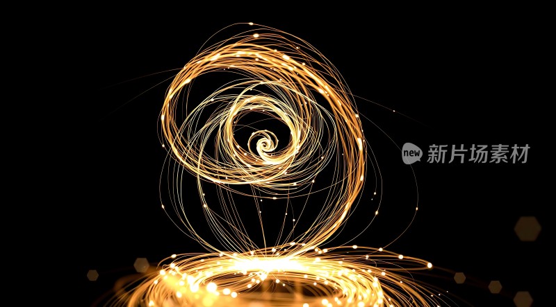 新片场素材金色光晕漩涡