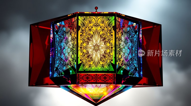 彩色玻璃艺术装置