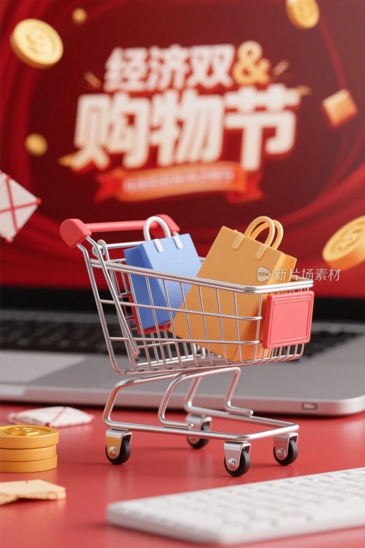 经济购物节促销插画