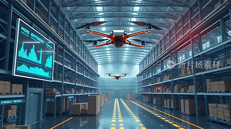 智能仓库无人机高效作业