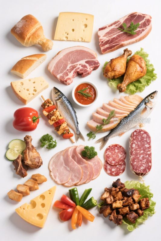 食材丰富摆放展示