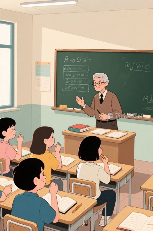 课堂师生互动场景