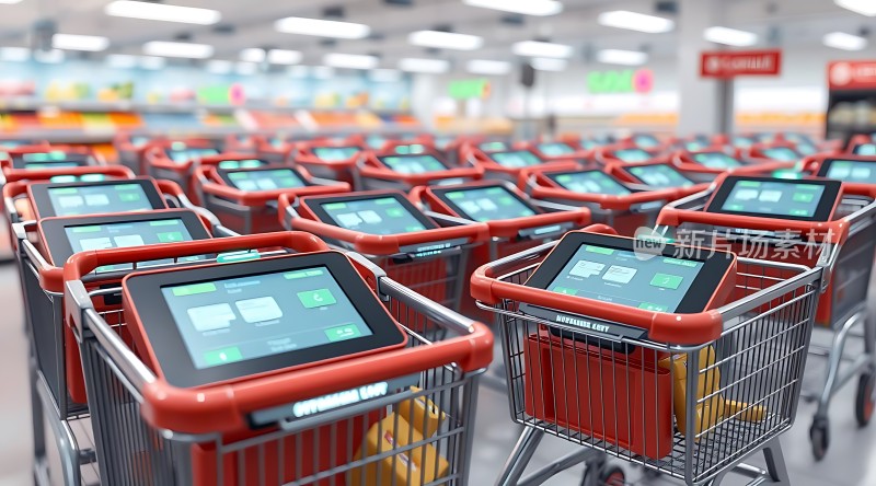 智能自助购物车便捷超市新体验