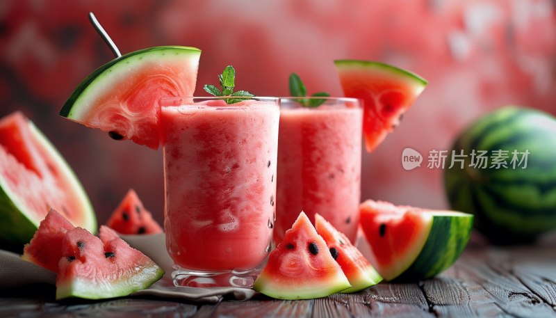 夏日西瓜冰饮