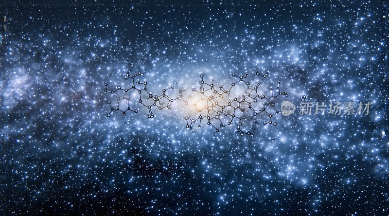 新片场素材分子结构星河