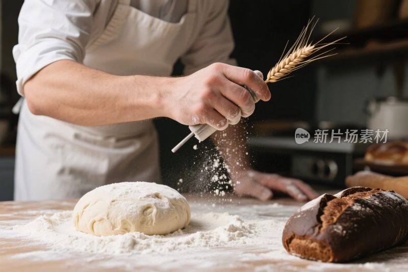 烘焙面包制作场景