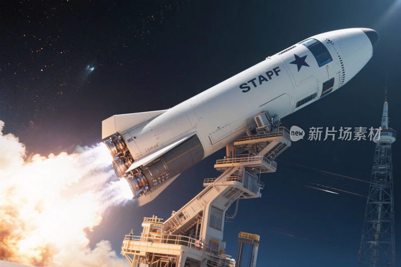 火箭发射起飞场景