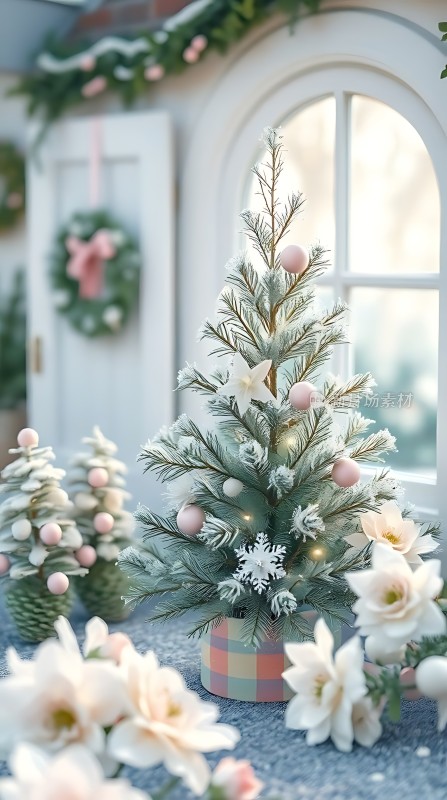 温馨圣诞树梦幻节日场景