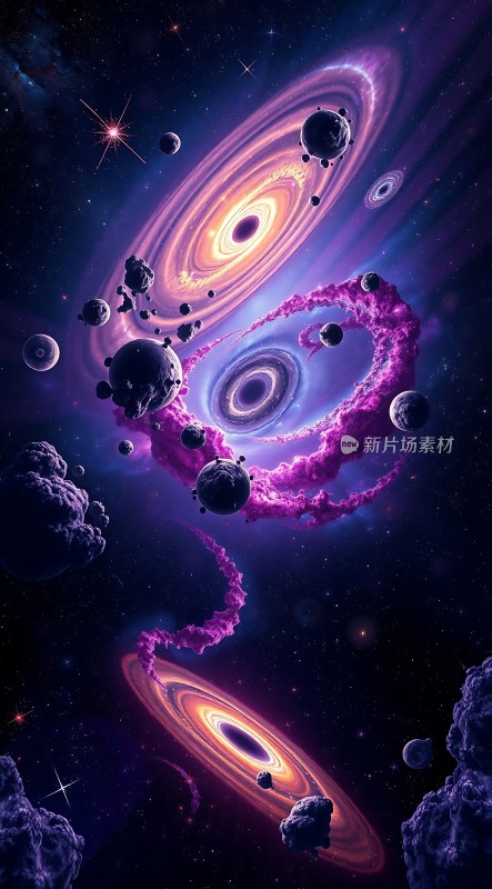 宇宙奇观螺旋星系与星际尘埃