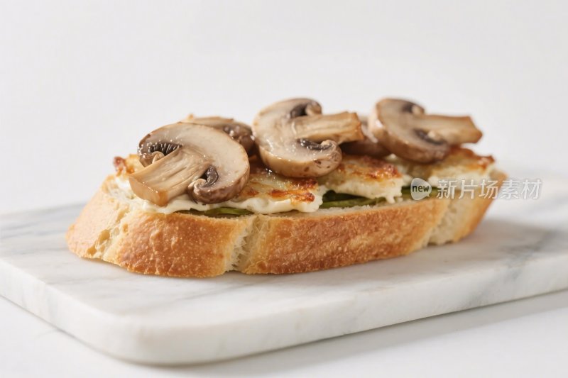 烤面包配蘑菇
