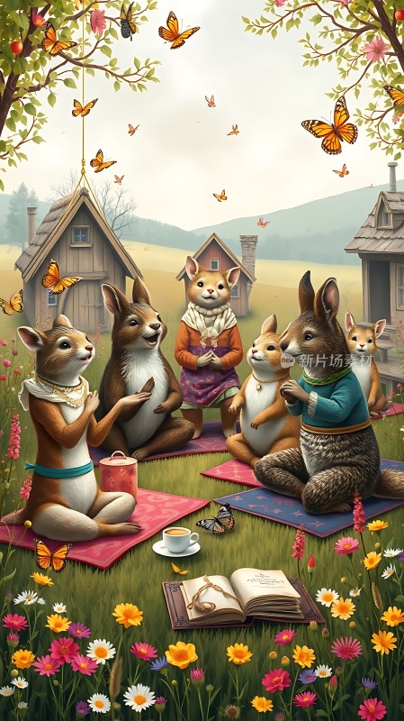 春日野餐动物聚会