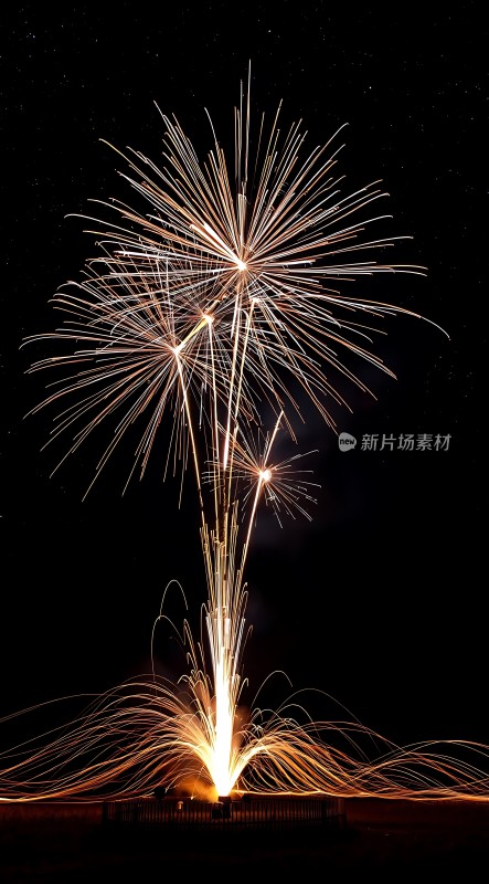 夜空烟花绽放璀璨夺目