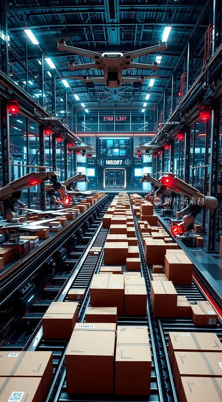 智能物流中心机器人与无人机协同作业