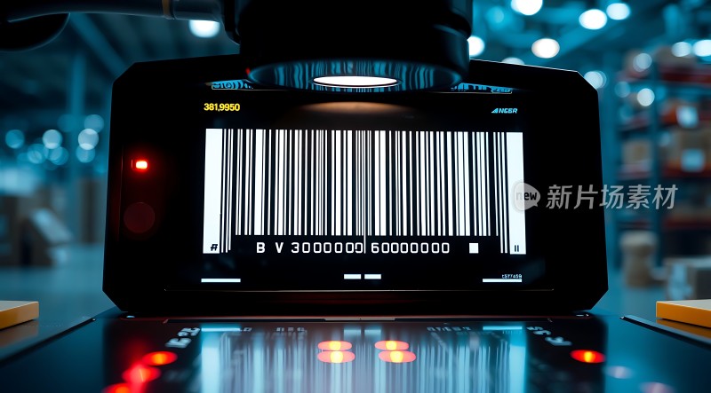扫描仪识别条形码科技感十足