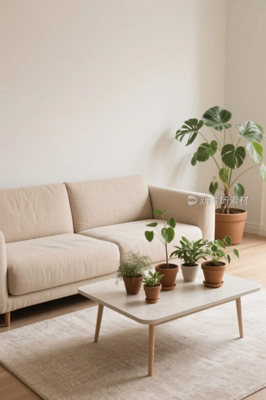 简约客厅绿植布置