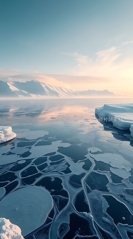 冰封雪原宁静而神秘