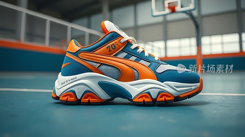 篮球场上的运动鞋
