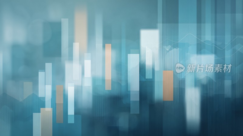 蓝调抽象几何背景图