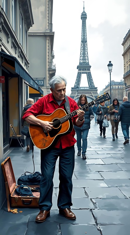 巴黎街头吉他手