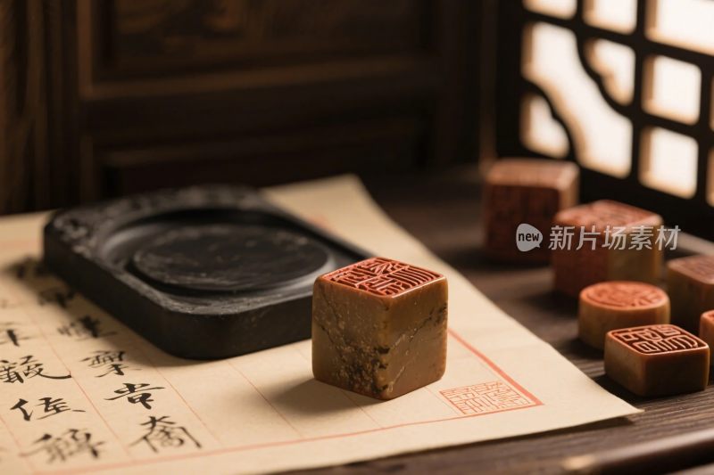 中国传统书画篆刻场景