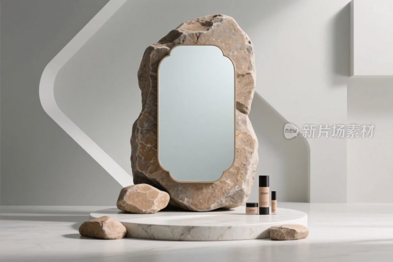 石制镜子装饰摆件