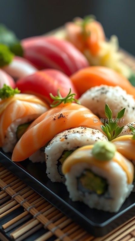 新鲜寿司大集合美味尽在其中！