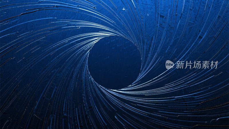 蓝色线条构成的漩涡图案