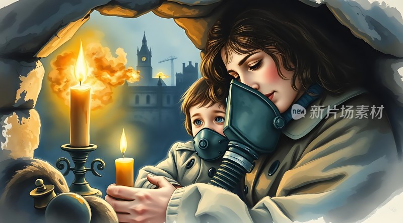 母亲与孩子共度艰难时刻