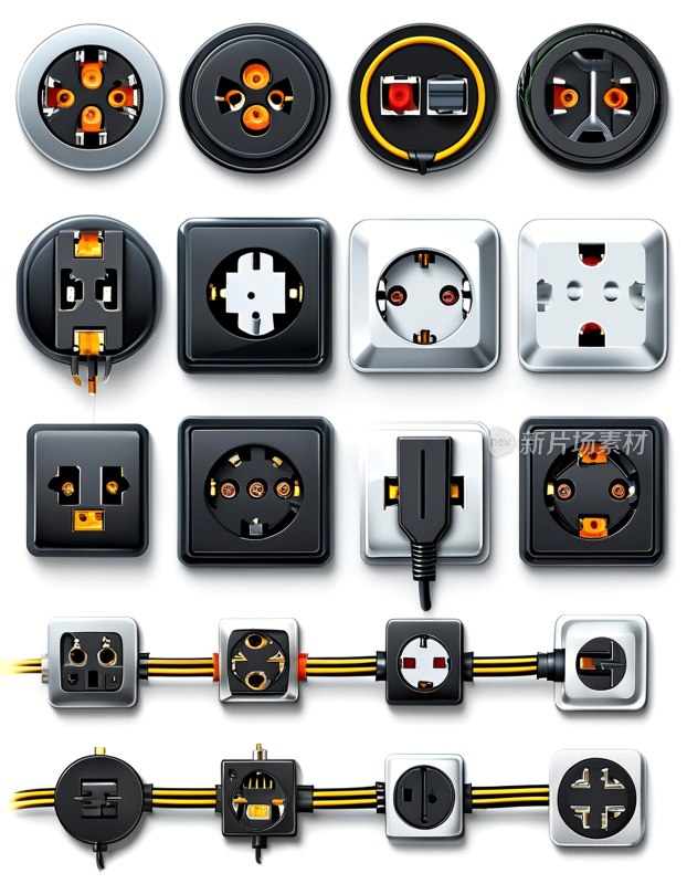 电插头图标集