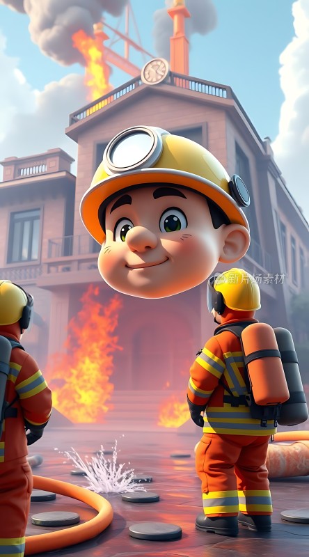 消防员英勇救火