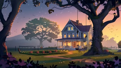 星空下的温馨小屋 星空下的温馨小屋