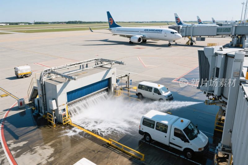 机场停机坪作业场景