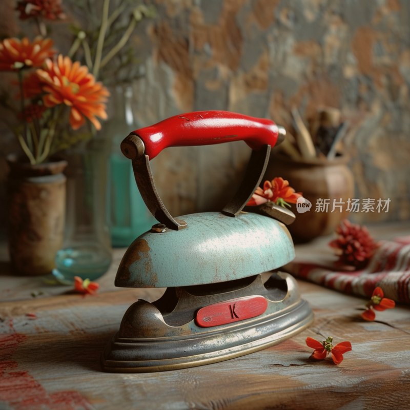 复古熨斗红把手