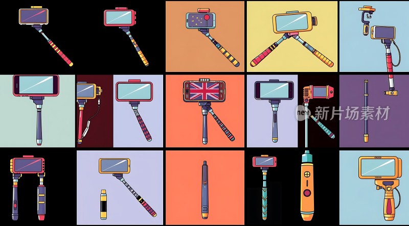 自拍杆大集合多种样式任你选！